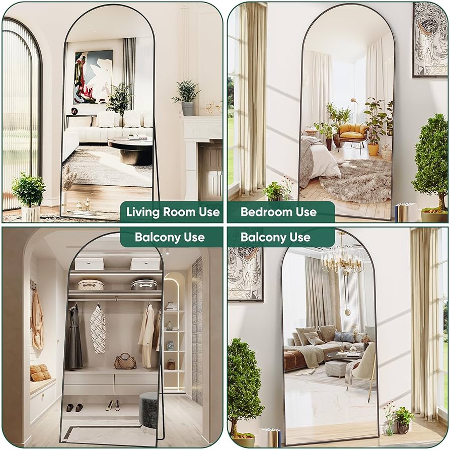 鏡 AR MIRROR Amazon.com: Prywot Arched Floor Mirror, 76 